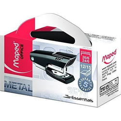 Agrafeuse - MAPED - Mini Essentials - 100% métal - Capacité 12 feuilles - Ote-agrafes intégré