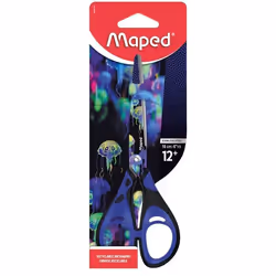Maped - Ciseaux Symétriques 16 cm Deepsea Paradise - Lames en Acier - Anneaux Confortables - Ciseaux Scolaires Dès 12 Ans
