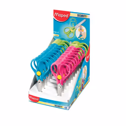 Maped Schere Security 13cm fbg.sort., Enfant, Découpe droite, Unique, Multicolore, Acier, Universel