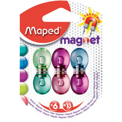 Maped 517111 aimant pour réfrigérateur Multicolore 6 pièce(s)