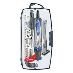Maped 538717 compas à secteur Noir, Bleu, Métallique
