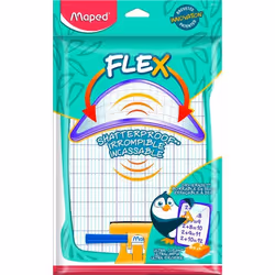 Ardoise Velleda Blanche incassable Décorée + Accessoires - MAPED - Nouvelles Couleurs - Bleu