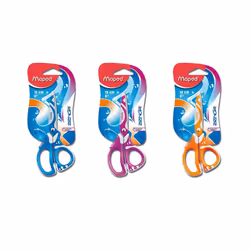 Maped Zenoa Fit, 13 cm, Découpe de forme, Régler, Bleu, Orange, Rose, Acier inoxydable, Ciseaux d'office, Pour droitier
