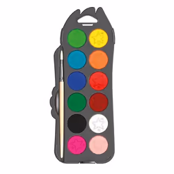 Maped 811520 peinture à l'eau Noir, Bleu, Cyan, Vert, Orange, Rose, Rouge, Blanc, Jaune Palette 12 pièce(s)