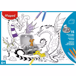 Maped Sets De Table A Colorier X15 Couleur Assortie Pochett Carton, 4 an(s), Plastique, Multicolore