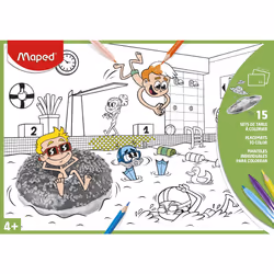 Maped Sets De Table A Colorier X15 Couleur Assortie Pochett Carton