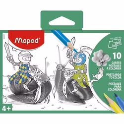Maped Cartes Postales A Colorier X10 Couleur Assorti Pochet Carton