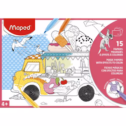 Maped Papier Magique A Colorier X15 Couleur Assortie Pochet Carton