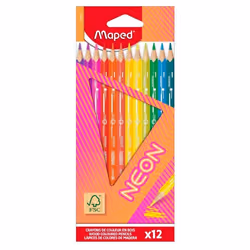 Crayons de couleur - MAPED - NEON - 12 crayons - Fluo - Mixte - À partir de 3 ans
