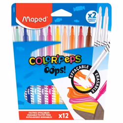 Feutre effaçable - Maped - COLOR PEPS OOPS - Étui de 12 - Pointe conique - Assorti