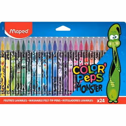 Feutre - Maped - COLOR PEPS MONSTER - 24 feutres - Pointe ogive - Encre lavable