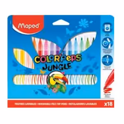 Maped 845421, Moyen, 18 couleurs, Pointe ogive, 2,8 mm, Multicolore, 18 pièce(s)