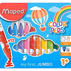 Maped 846020, 12 couleurs, Pointe du marqueur, 5 mm, Multicolore, Triangle, Enfants
