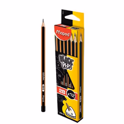 Maped Black'Peps, 2B, Noir, Orange, 12 pièce(s)