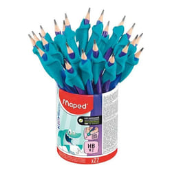Crayons Graphite - Maped - KIDY LEARN - 22 Crayons HB2 - Guide-doigts Requin - Dès 3 ans
