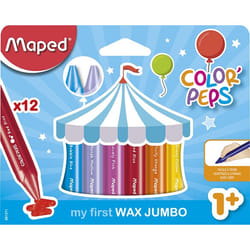 Maped Crayons Cire Jumbo Color Peps X12 Bte Carton