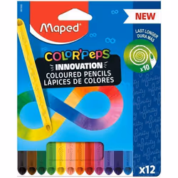 Crayon de couleur - Maped - ColorPEPS INFINITY - 12 pièces - Ergonomique - Couleurs vives