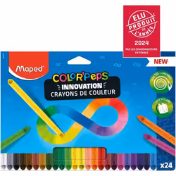 Crayons de Couleur - Maped - ColorPeps Infinity - 24 Crayons - 100% Mine - Auto Affûtants