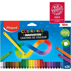 Crayons de Couleur - Maped - ColorPeps Infinity - 24 Crayons - 100% Mine - Auto Affûtants