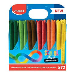 Maped - 72 Crayons de Couleur ColorPeps Infinity - Crayons Innovants 100% Mine 100% Utilisable - Format School Pack