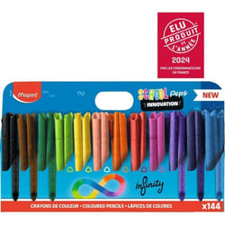 Crayons de couleurs Infinity Pack de 144 - Maped - 100% mine Zéro déchet Dure très longtemps