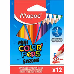 Crayons de couleur - MAPED - ColorPeps - 12 mini crayons - Mine ultra résistante - Mixte