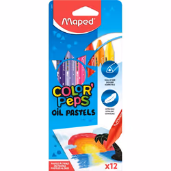 Maped Colour'Peps, 12 pièce(s), Couleurs assorties, Couleurs assorties, Garçon/Fille, Doux, Boîte avec crochet