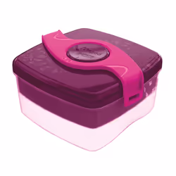 Maped 870101, Ensemble boîte repas, Enfant, Rose, Transparent, ABS, Polypropylène (PP), Silicone, Monochromatique, Carré