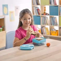 Maped 870104 gamelle Ensemble boîte repas 1,4 L ABS, Polypropylène (PP), Silicone Bleu, Transparent 2 pièce(s)