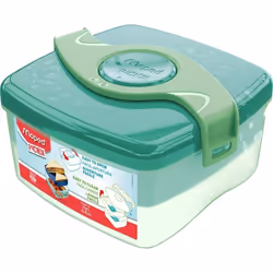 Maped Picnik Origins - Bol à déjeuner Origins 1L - Lunch Box 2 Compartiments Dont 1 Amovible - Ouverture Facile - Vert