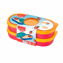 Maped M870901, Boîte, Rectangulaire, 0,15 L, Orange, Rouge, Synthétique ABS, Polypropylène (PP), Silicone, 2 pièce(s)
