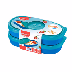 Maped M870903, Boîte, Rectangulaire, 0,15 L, Couleur aqua, Bleu, Synthétique ABS, Polypropylène (PP), Silicone, 2 pièce(s)