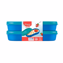 Maped M870903 boîte hermétique alimentaire Rectangulaire 0,15 L Couleur aqua, Bleu 2 pièce(s)
