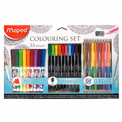 Maped Set 33, 10 pièce(s), Multicolore, Assortie, Multicolore, Plastique, Rond