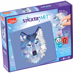 Maped Creativ 907055, Multicolore, Motif animal, Chevreuil, Lion, Panda, Loup, Intérieure, 6 an(s), 10 an(s)