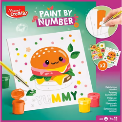 Peinture enfant au numéro Maped Creativ Burger et Multifood