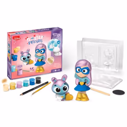 Maped Creativ - Coffret Plaster Friends Super-Héros - Kit de Moulage Plâtre pour 2 Figures + Peinture à Paillettes - Enfants  ...