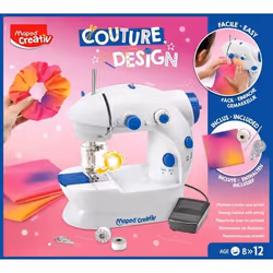 Machine à coudre MAPED Couture Design - Blanc - Age 8+ - Kit complet pour débutants