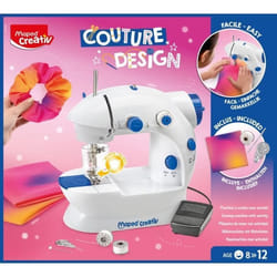 Machine à coudre MAPED Couture Design - Blanc - Age 8+ - Kit complet pour débutants