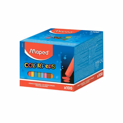 Craies pour tableau - Maped - COLORPEPS - Boîte de 100 - Couleurs assorties - Rondes