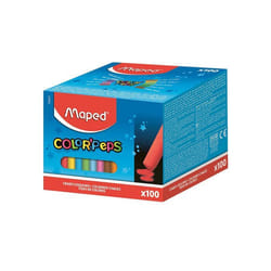 Craies pour tableau - Maped - COLORPEPS - Boîte de 100 - Couleurs assorties - Rondes