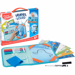Maped Travel Board -Jeux &amp; Dessins Effaçables Ardoise Transparente