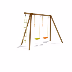 EGT Portique Bois Lola, 3 an(s), 12 an(s), Multicolore