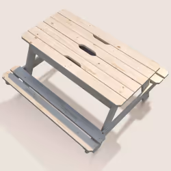Soulet Table en bois pour enfant avec bac à sable intégré -