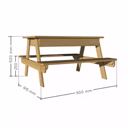 Soulet Table en bois pour enfant avec bac à sable intégré - - Vue supplémentaire 5