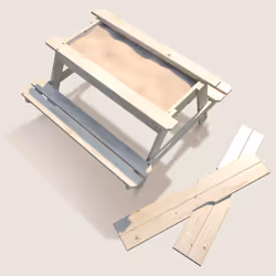 Soulet Table en bois pour enfant avec bac à sable intégré - - Vue supplémentaire 6