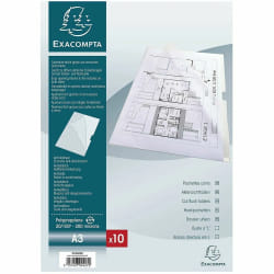 Exacompta Porte-documents 10 Unités Transparent A3