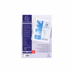 Exacompta 5507E protecteur de feuilles 210 x 297 mm (A4) Polypropylène (PP) 10 pièce(s)