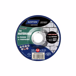Disque matériaux norton bleu 125 CARACTERISTIQUESOpérateur économique responsable : SAINT GOBAIN ABRASIFS Rue de l'Ambassadeu ...
