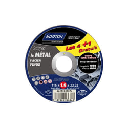 Disque métaux 115x1.6 pro lot 4+1 - Norton